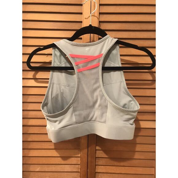 Fabletics Women's Gray Trinity High Impact Sports Bra Racerback Strap. 14"w 14"L - Picture 2 of 5